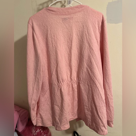 Koi “Claire” Floral Jacquard Knit V-Neck Cardigan Sweaters - Picture 5 of 7